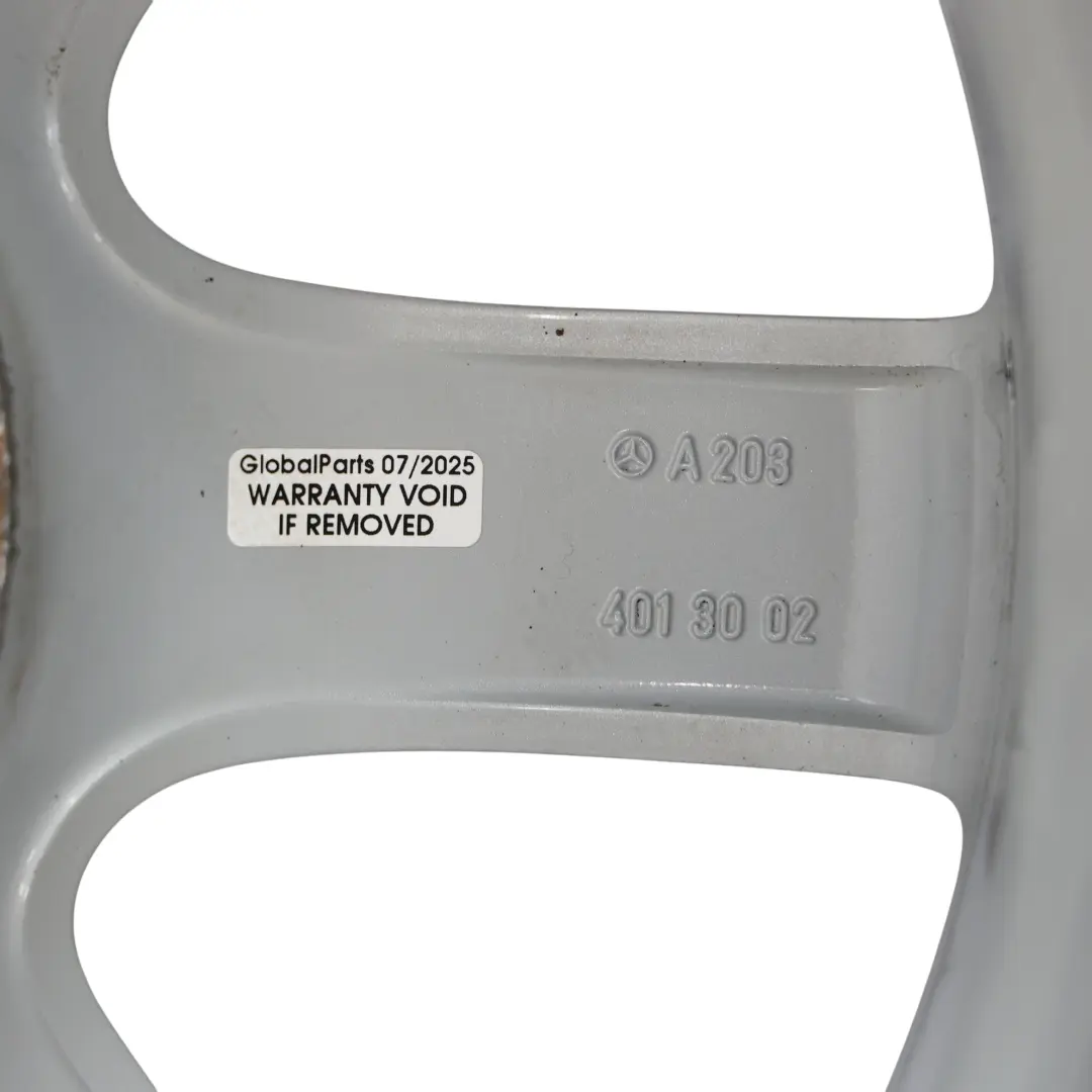 Rim Alloy 7 Spoke Silver 16" ET:31 7J to Mercedes W203 Wheel with Part number A2034013002 Mercedes W203 Wheel Rim Alloy 7 Spoke Silver 16" ET:31 7J - SKU A2034013002-3 - Part number A2034013002
