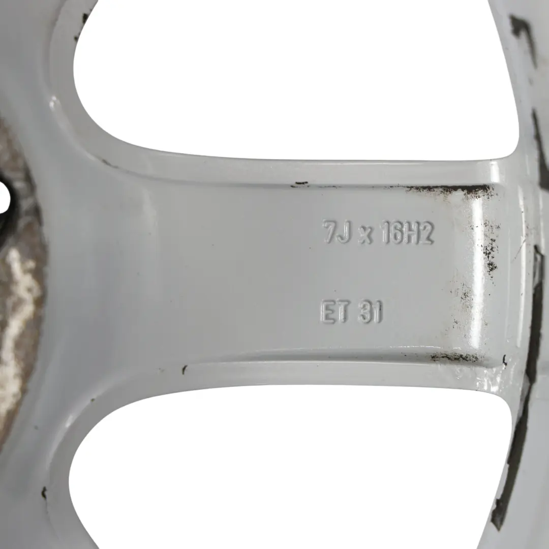 Rim Alloy 7 Spoke Silver 16" ET:31 7J to Mercedes W203 Wheel with Part number A2034013002 Mercedes W203 Wheel Rim Alloy 7 Spoke Silver 16" ET:31 7J - SKU A2034013002-4 - Part number A2034013002