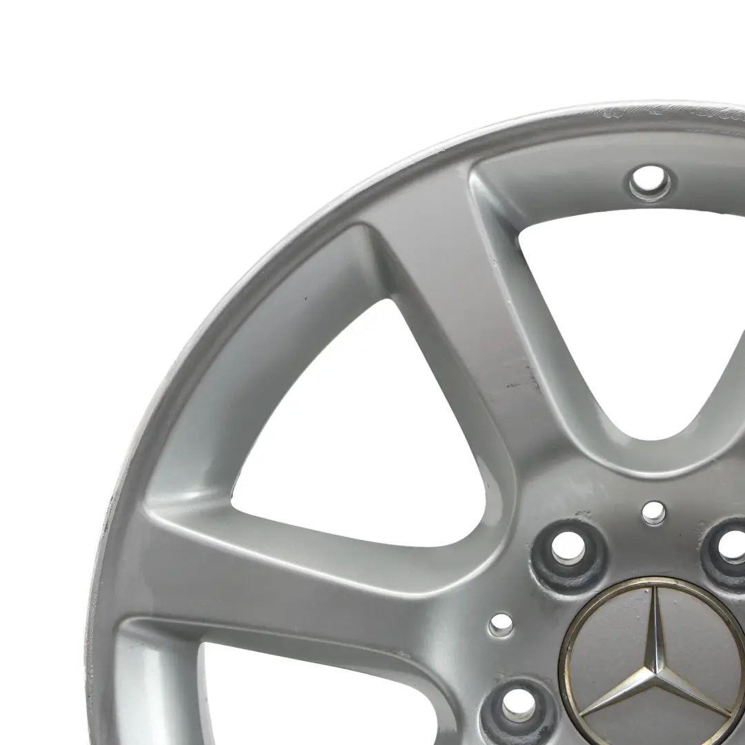 Rim Alloy 7 Spoke Silver 16" ET:31 7J to Mercedes W203 Wheel with Part number A2034013002 Mercedes W203 Wheel Rim Alloy 7 Spoke Silver 16" ET:31 7J - SKU A2034013002-4 - Part number A2034013002