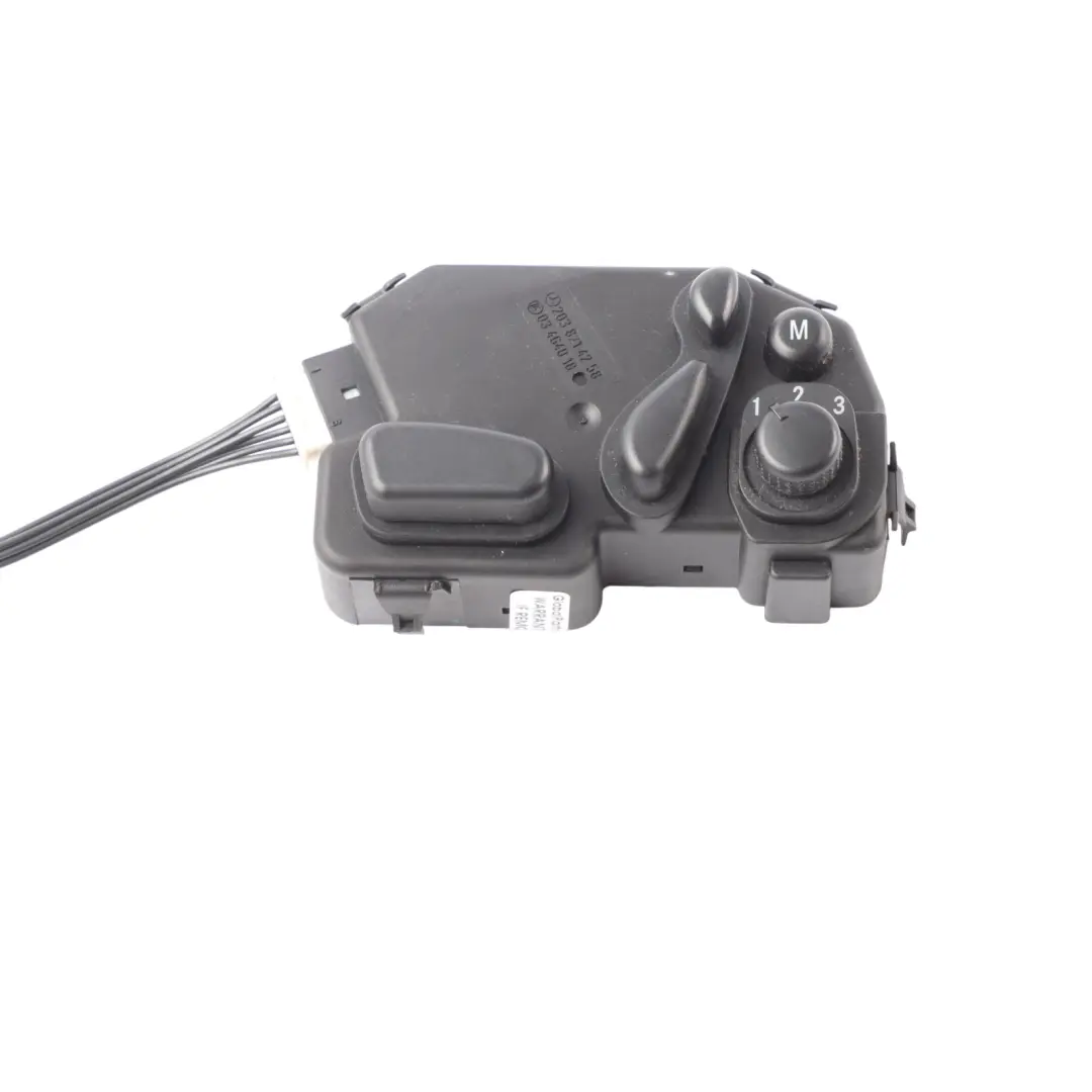 Switch Panel Electric Seat Memory Unit Right O/S to Mercedes W203 with Part number A2038214258 Mercedes W203 Switch Panel Electric Seat Memory Unit Right O/S - SKU A2038214258 - Part number A2038214258