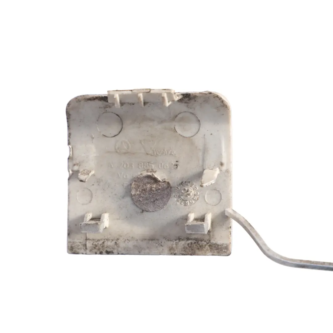 Bumper Towing Hook Cap Iridium Silver Metallic - 775 to Mercedes W203 Cover Rear with Part number A2038850626 Mercedes W203 Cover Rear Bumper Towing Hook Cap Iridium Silver Metallic - 775 - SKU A2038850626-IRS - Part number A2038850626