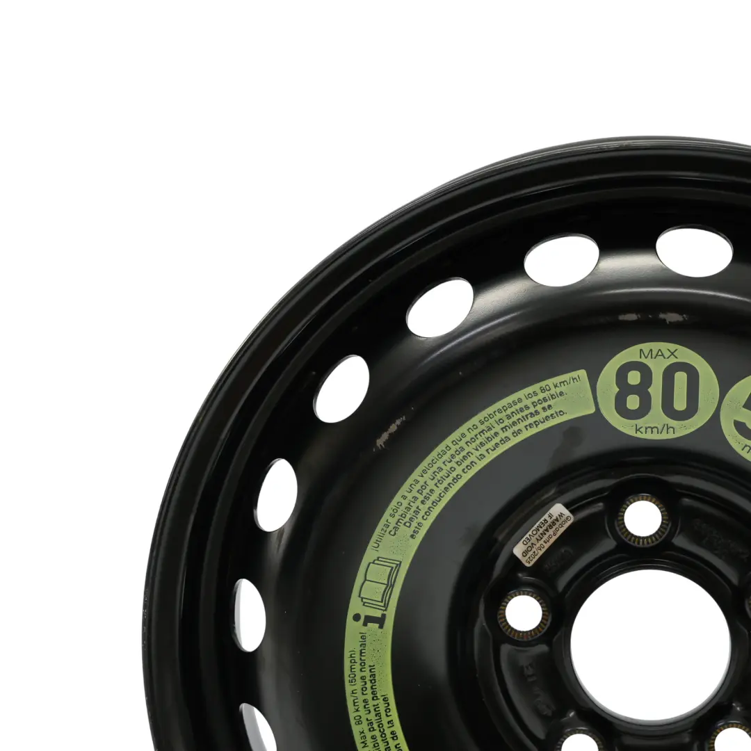 Mercedes W204 Spare Wheel Rim Steel R16 3,5B ET:20 Black - SKU A2044000302-3 - Part number A2044000302
