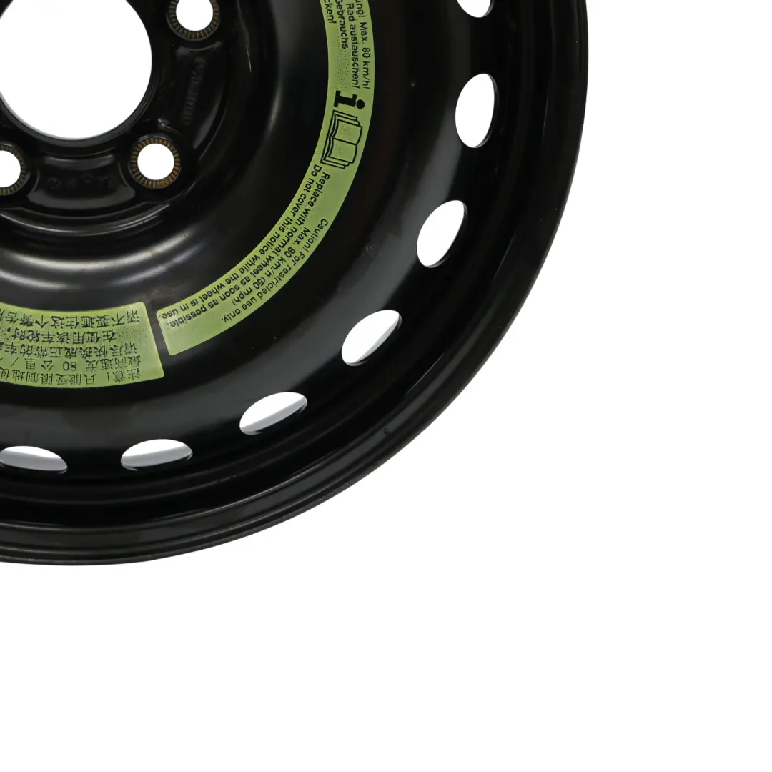 Mercedes W204 Spare Wheel Rim Steel R16 3,5B ET:20 Black - SKU A2044000302-3 - Part number A2044000302