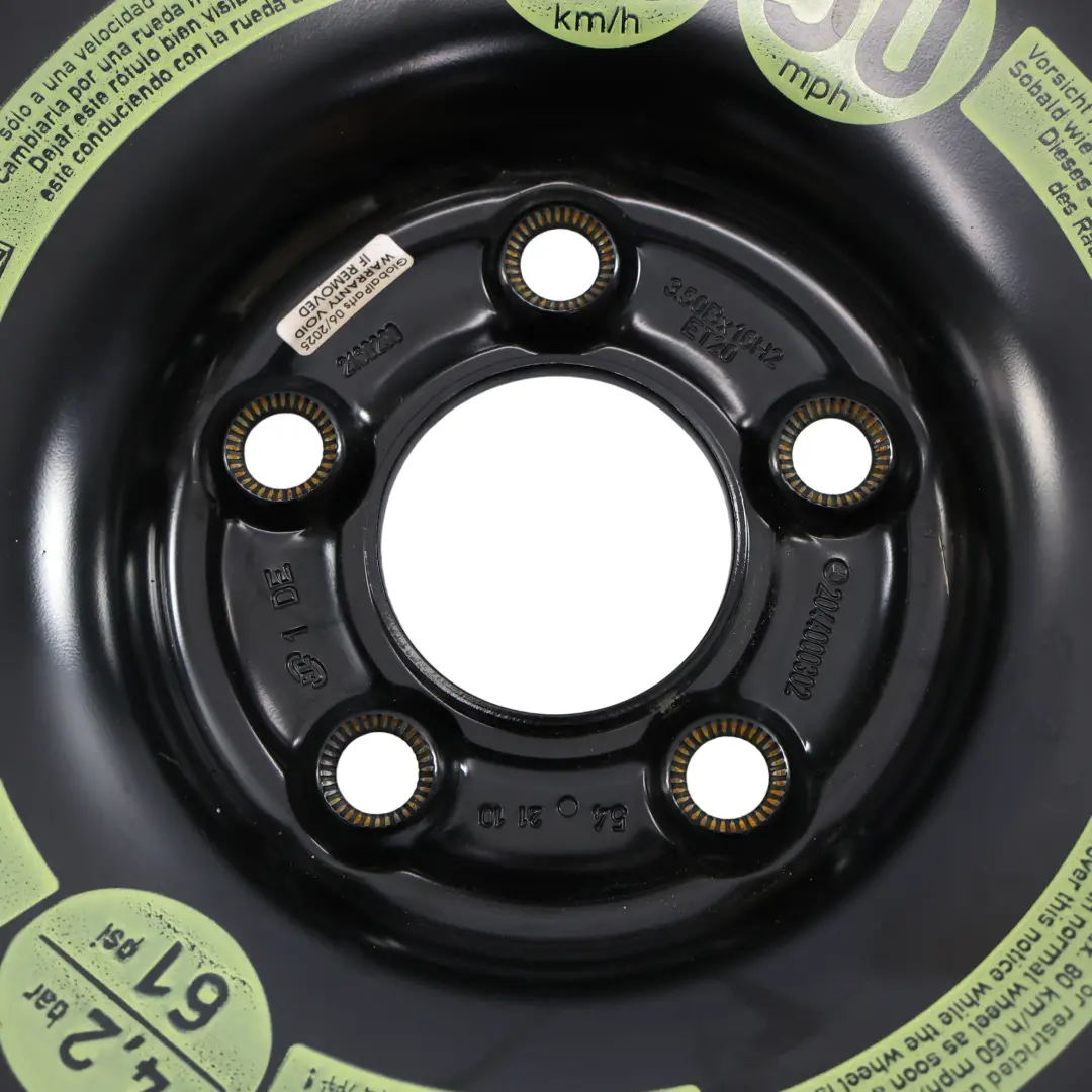 Mercedes W204 Spare Wheel Rim Steel R16 3,5B ET:20 Black - SKU A2044000302-3 - Part number A2044000302