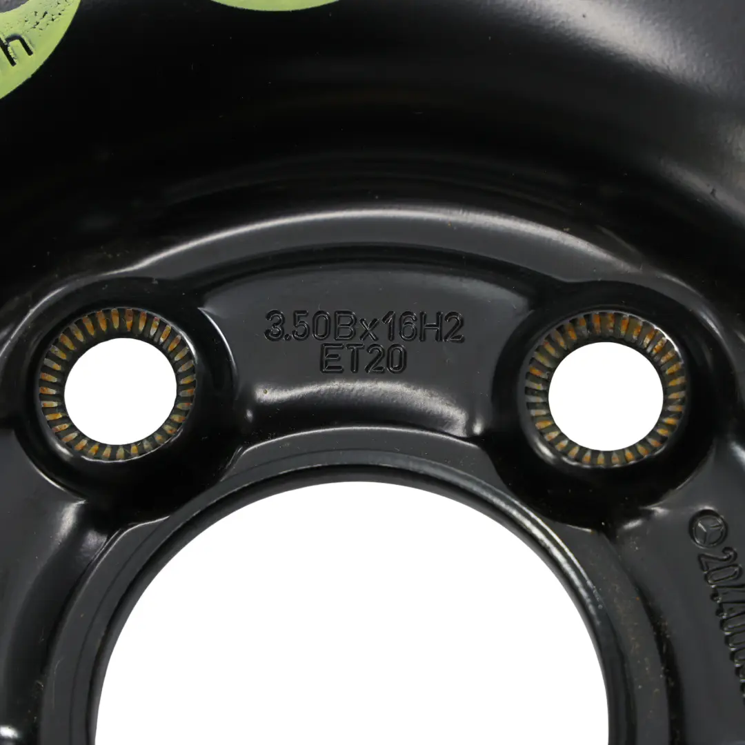 Llanta Repuesto Acero R16 3,5B ET:20 Negro para Mercedes W204 con número de pieza A2044000302 Mercedes W204 Llanta Repuesto Acero R16 3,5B ET:20 Negro - SKU A2044000302-3 - Número de pieza A2044000302