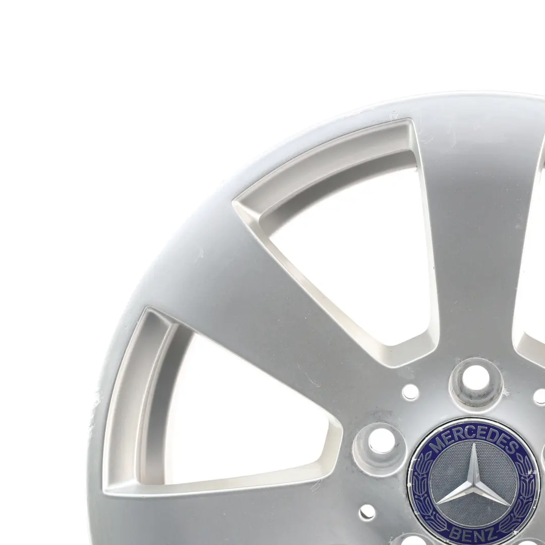 Llanta de aleación plateada Mercedes W204 de 7 radios 16" 6J ET:39 - SKU A2044011002-1 - Número de pieza A2044011002