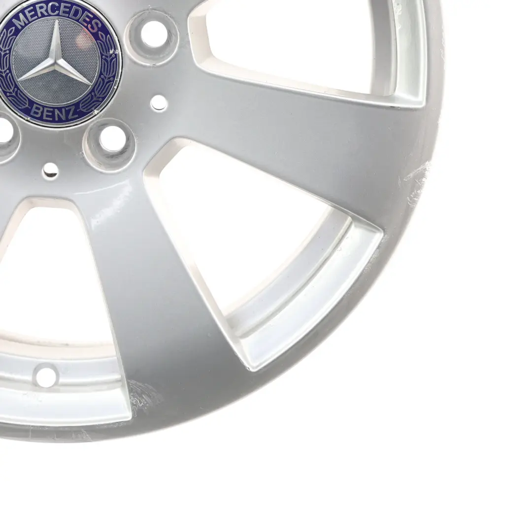  Llanta de aleación plateada Mercedes W204 de 7 radios 16" 6J ET:39 - SKU A2044011002-1 - Número de pieza A2044011002