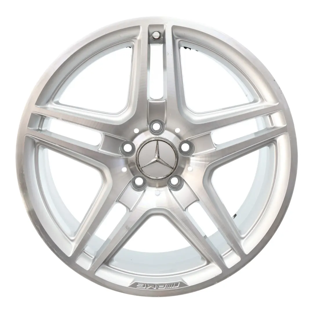 Mercedes W204 AMG Wheel Alloy Rim 18" 8J ET:50 5-Double Spoke Silver - SKU A2044014102-7 - Part number A2044014102