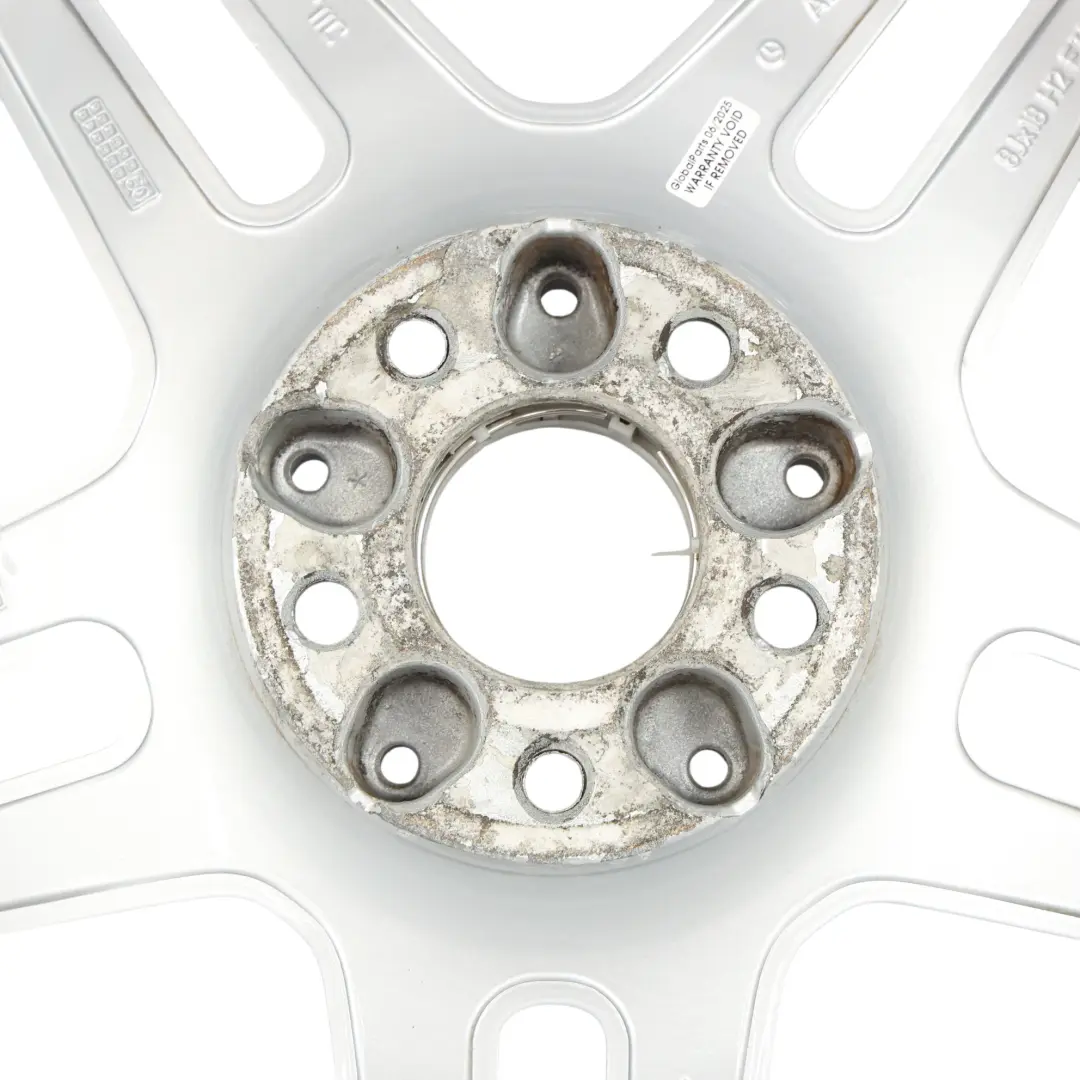 Alloy Rim 18" ET:50 8J 5-Double Spoke Silver to Mercedes W204 AMG Wheel with Part number A2044014102 Mercedes W204 AMG Wheel Alloy Rim 18" ET:50 8J 5-Double Spoke Silver - SKU A2044014102-8 - Part number A2044014102