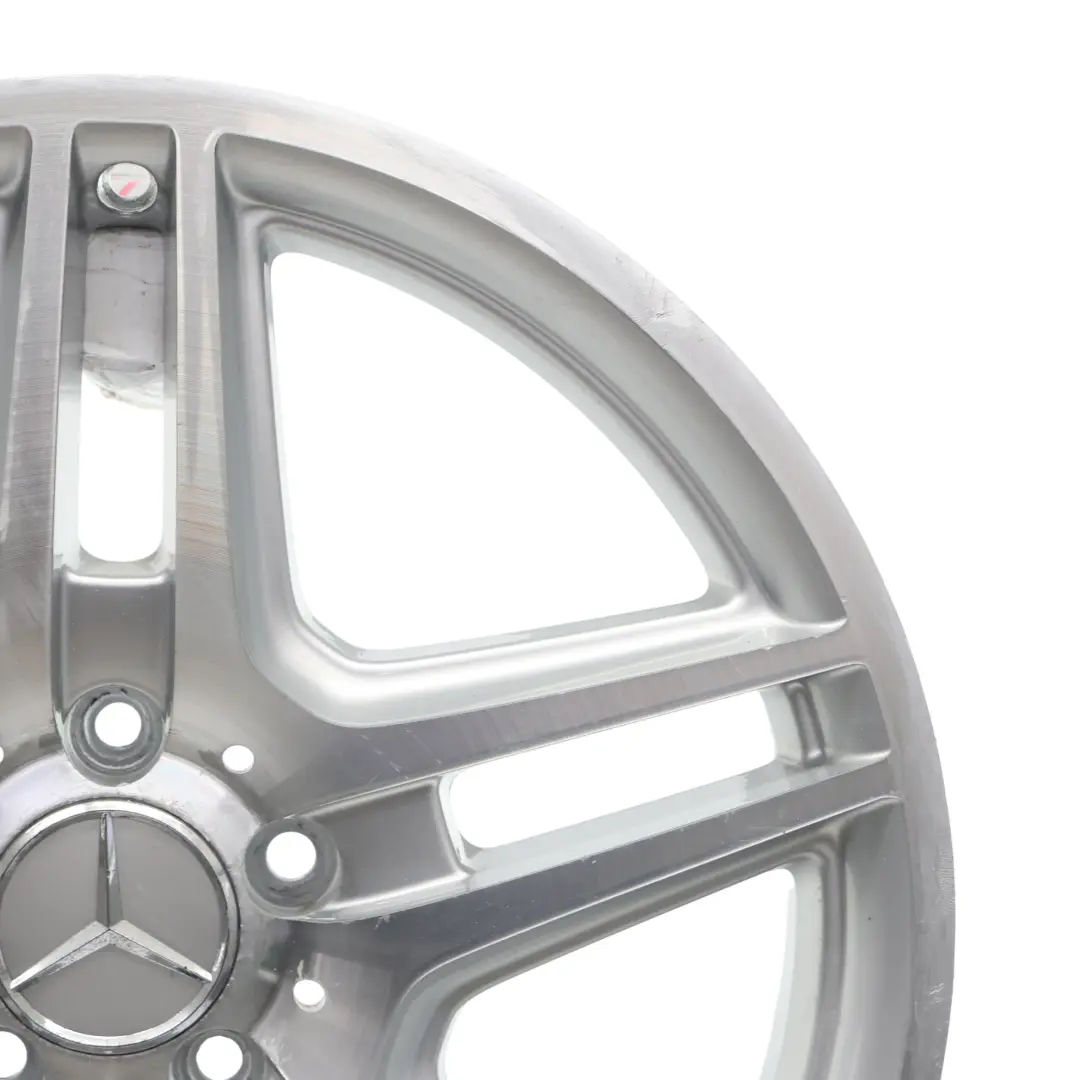 Mercedes W204 AMG Wheel Alloy Rim 18" ET:50 8J 5-Double Spoke Silver - SKU A2044014102-8 - Part number A2044014102