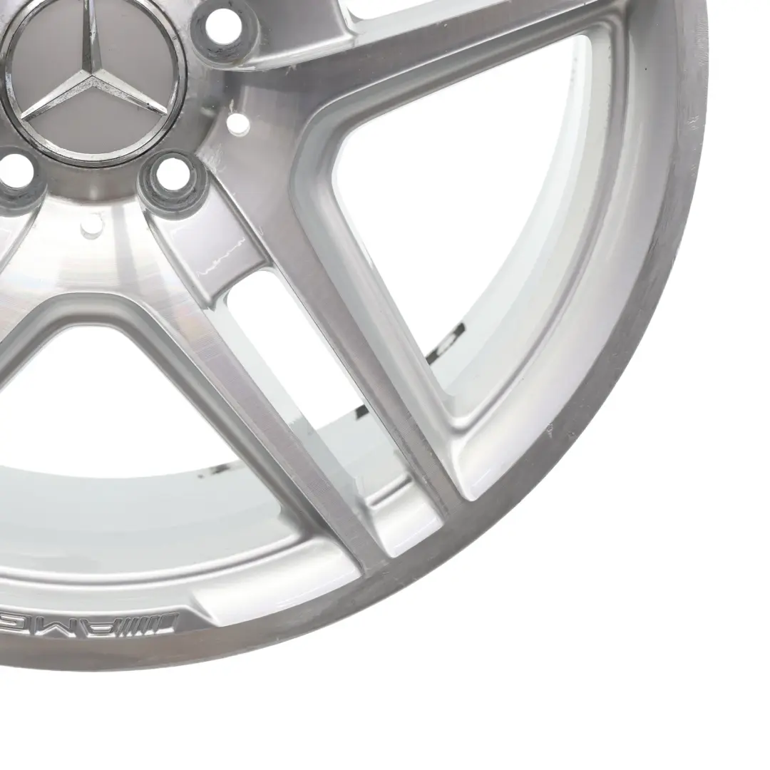 Mercedes W204 AMG Wheel Alloy Rim 18" ET:50 8J 5-Double Spoke Silver - SKU A2044014102-8 - Part number A2044014102