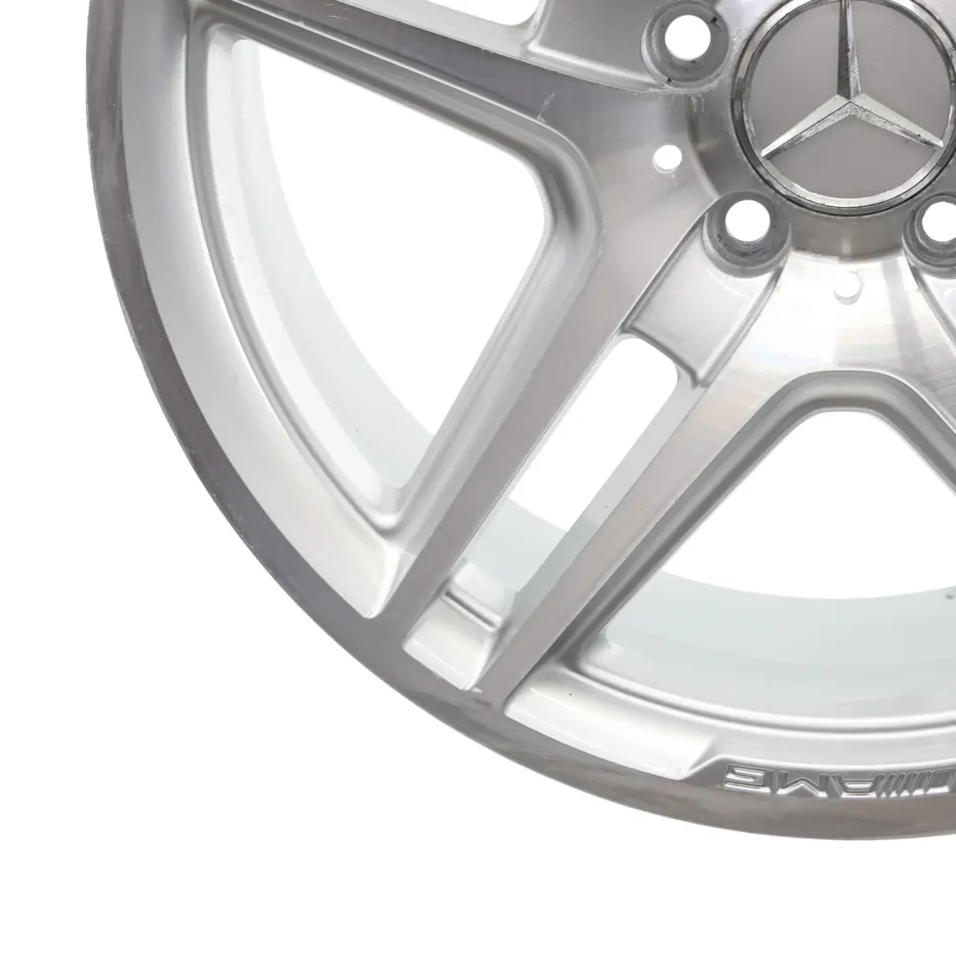 Alloy Rim 18" ET:50 8J 5-Double Spoke Silver to Mercedes W204 AMG Wheel with Part number A2044014102 Mercedes W204 AMG Wheel Alloy Rim 18" ET:50 8J 5-Double Spoke Silver - SKU A2044014102-8 - Part number A2044014102