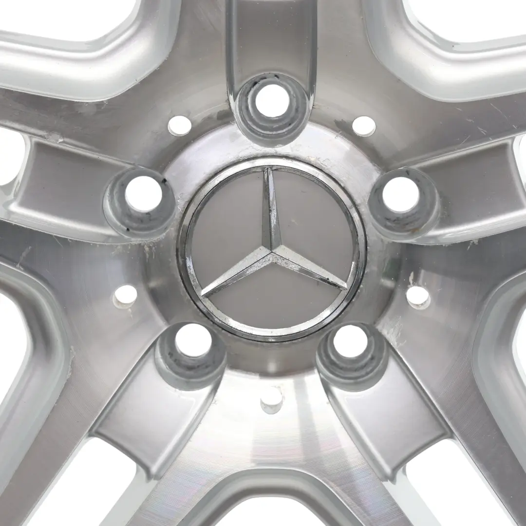Mercedes W204 AMG Wheel Alloy Rim 18" ET:50 8J 5-Double Spoke Silver - SKU A2044014102-8 - Part number A2044014102