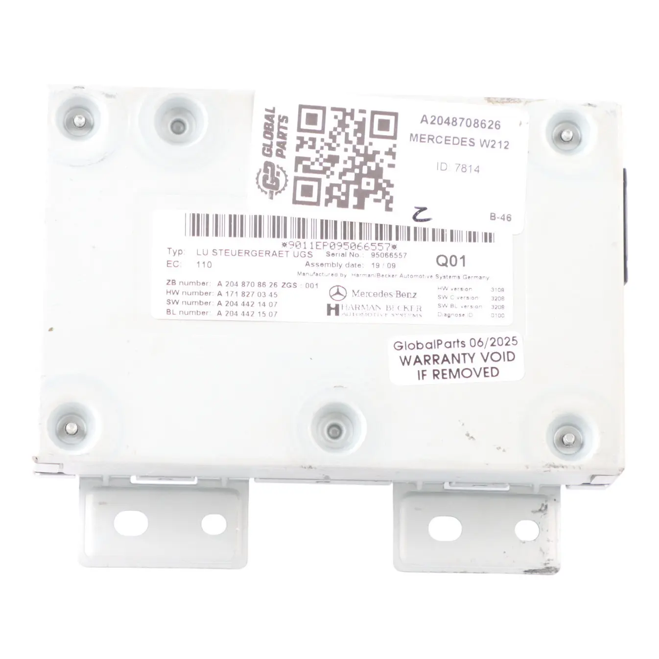 Mercedes W212 ECU Unidad De Control De Interfaz Multimedia A2048708626