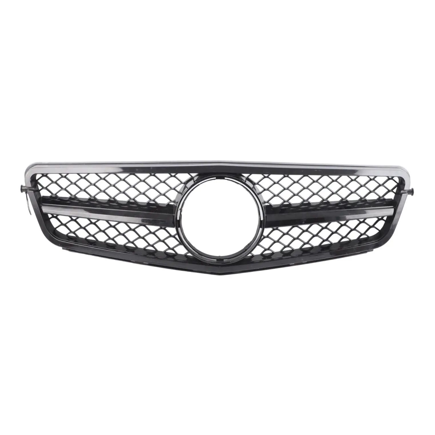Mercedes W204 Hood Bonnet Grille Front Radiator Beam Trim Panel Silver Chrome