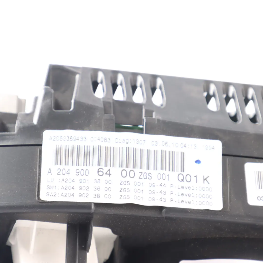 Instrument Cluster Clocks Speedometer Automatic to Mercedes W204 Petrol with Part number A2049006400 Mercedes W204 Petrol Instrument Cluster Clocks Speedometer Automatic - SKU RHD-A2049006400 - Part number A2049006400