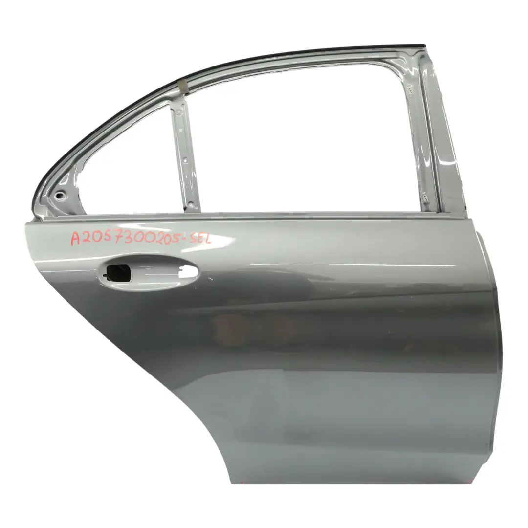 Door Rear Right O/S Selenite Grey Metallic - 992 to Mercedes W205 with Part number A2057300205 Mercedes W205 Door Rear Right O/S Selenite Grey Metallic - 992 - SKU A2057300205-SEL - Part number A2057300205