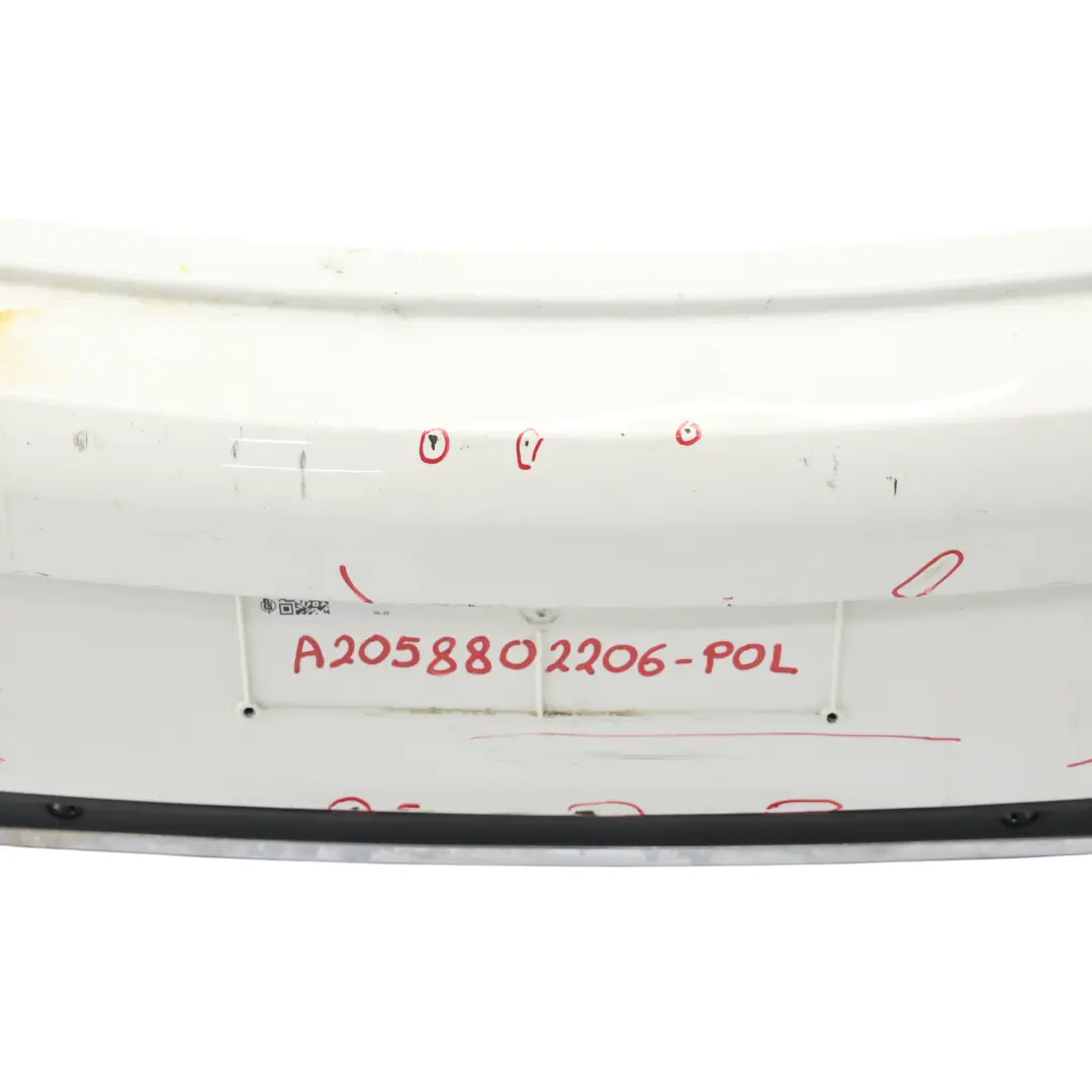 Mercedes A205 C205 Rear Bumper Trim Panel Covering AMG Polar White - 149 - SKU A2058802206-POL - Part number A2058802206