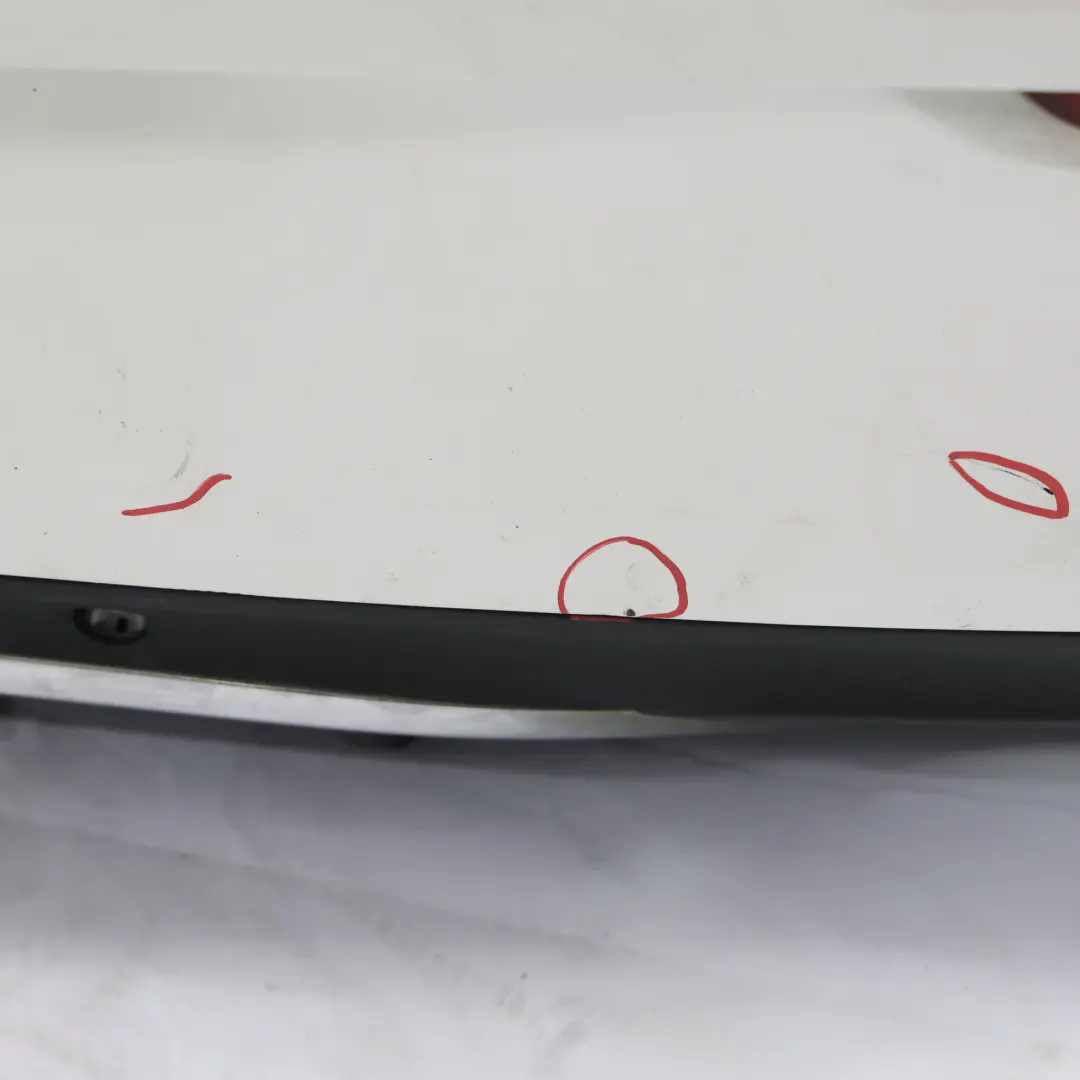 Bumper Trim Panel Covering AMG Polar White - 149 to Mercedes A205 C205 Rear with Part number A2058802206 Mercedes A205 C205 Rear Bumper Trim Panel Covering AMG Polar White - 149 - SKU A2058802206-POL - Part number A2058802206