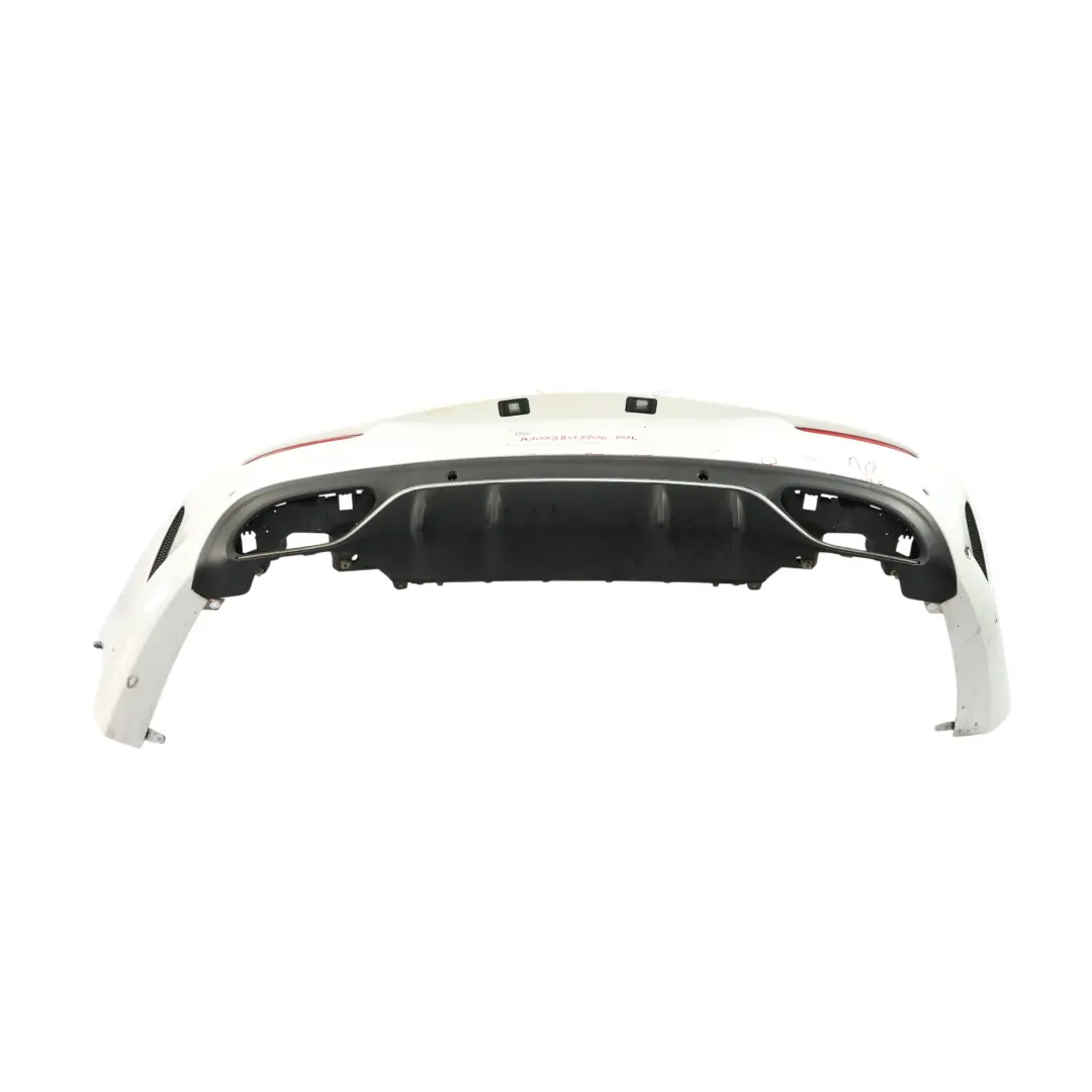 Bumper Trim Panel Covering AMG Polar White - 149 to Mercedes A205 C205 Rear with Part number A2058802206 Mercedes A205 C205 Rear Bumper Trim Panel Covering AMG Polar White - 149 - SKU A2058802206-POL - Part number A2058802206
