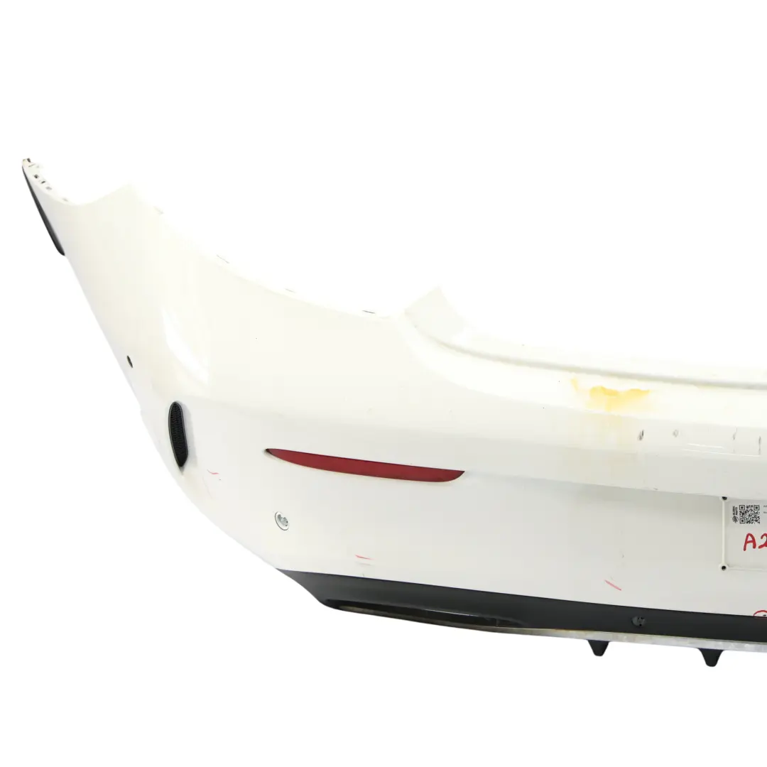 Bumper Trim Panel Covering AMG Polar White - 149 to Mercedes A205 C205 Rear with Part number A2058802206 Mercedes A205 C205 Rear Bumper Trim Panel Covering AMG Polar White - 149 - SKU A2058802206-POL - Part number A2058802206