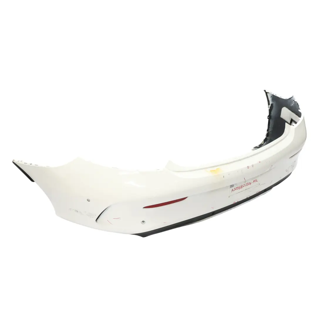 Mercedes A205 C205 Rear Bumper Trim Panel Covering AMG Polar White - 149 - SKU A2058802206-POL - Part number A2058802206