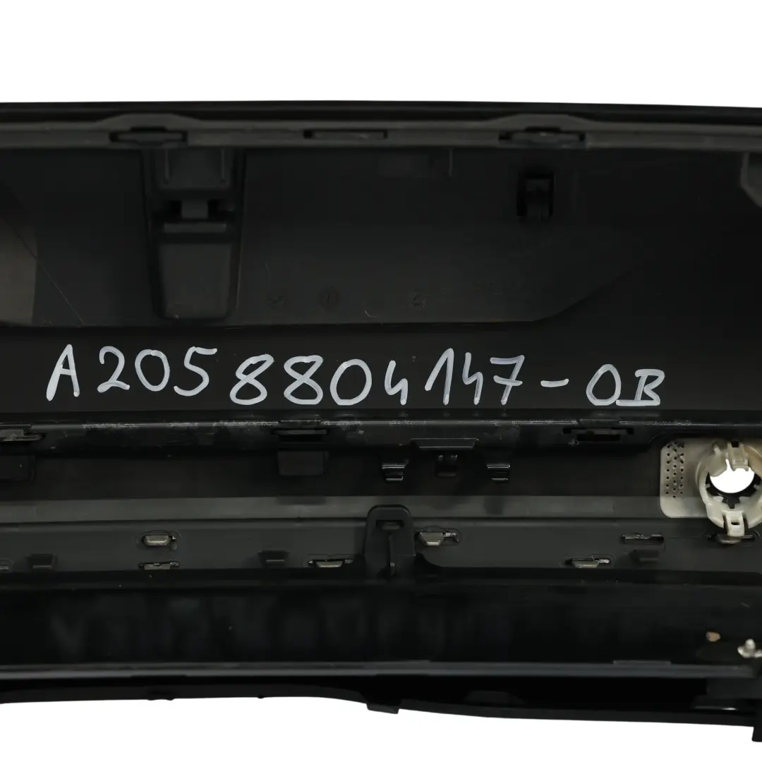 Mercedes S205 Bumper Rear Trim Panel Cover Obsidian Black Metallic - 197 - SKU A2058804147-OB - Part number A2058804147