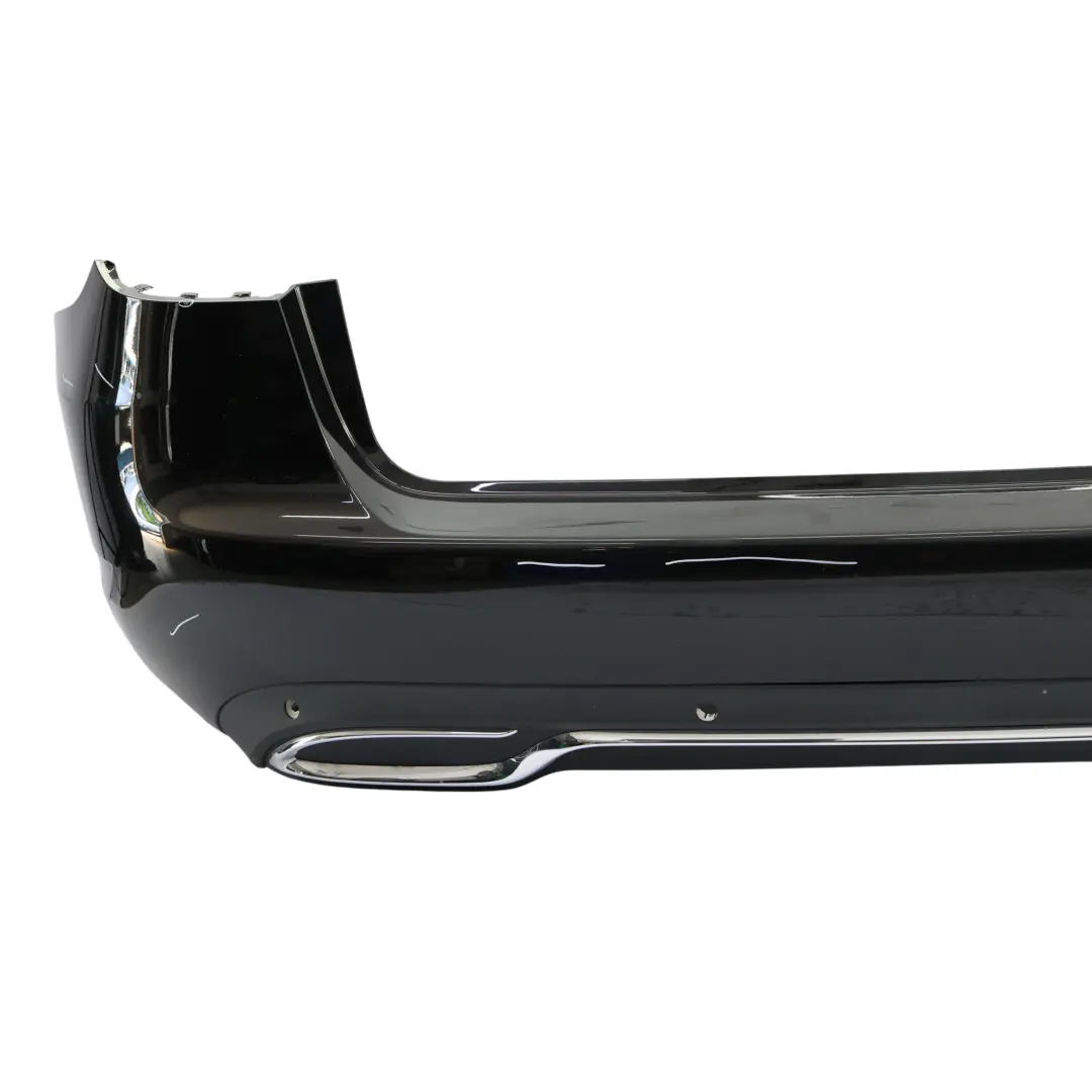 Mercedes S205 Bumper Rear Trim Panel Cover Obsidian Black Metallic - 197 - SKU A2058804147-OB - Part number A2058804147