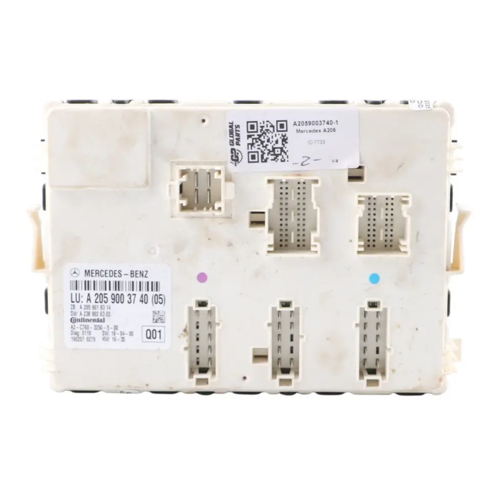 Mercedes A205 Convertible Comfort Control Unit Module ECU A2059003740