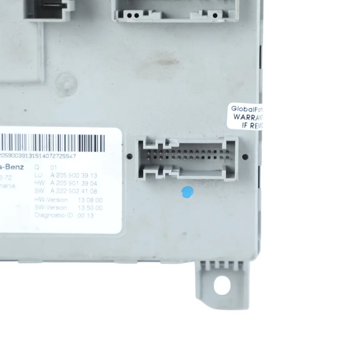 Módulo Relé Unidad Control Carrocería SAM BCM para Mercedes W205 con número de pieza A2059003913 Mercedes W205 Módulo Relé Unidad Control Carrocería SAM BCM - SKU A2059003913 - Número de pieza A2059003913