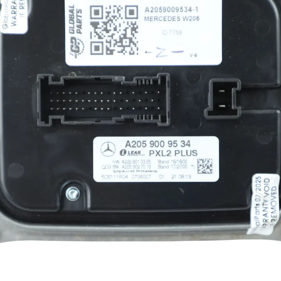 Headlight Ballast LED Control Module Unit to Mercedes W205 W213 W238 with Part number A2059009534 Mercedes W205 W213 W238 Headlight Ballast LED Control Module Unit - SKU A2059009534-1 - Part number A2059009534