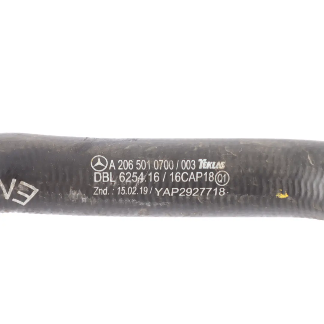 M254 Petrol Engine Water Coolant Pipe Hose Line Tube to Mercedes W206 with Part number A2065010700 Mercedes W206 M254 Petrol Engine Water Coolant Pipe Hose Line Tube - SKU A2065010700 - Part number A2065010700
