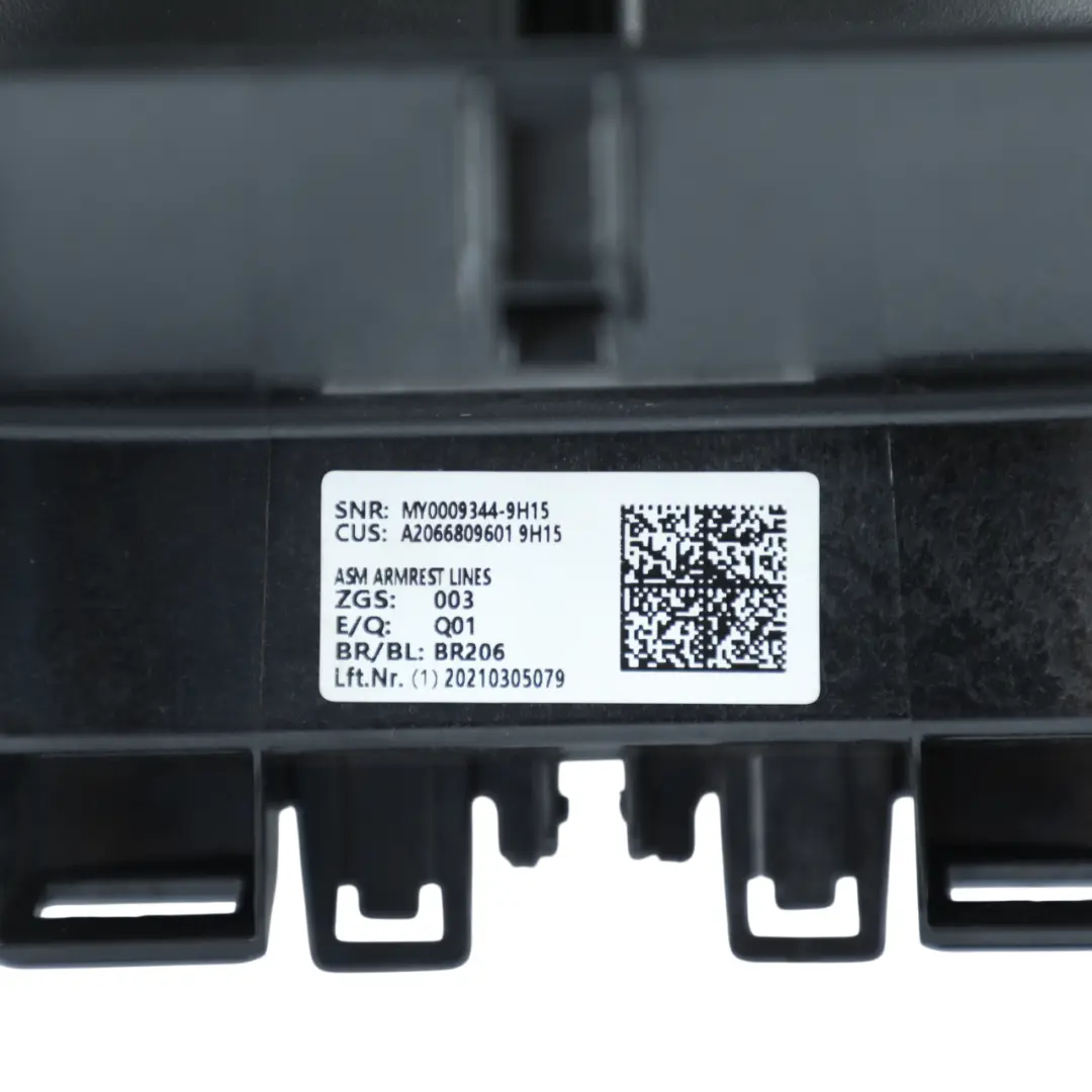 Mercedes W206 Centre Console Armrest Arm Rest Storage Tray Black - SKU A2066809601 - Part number A2066809601