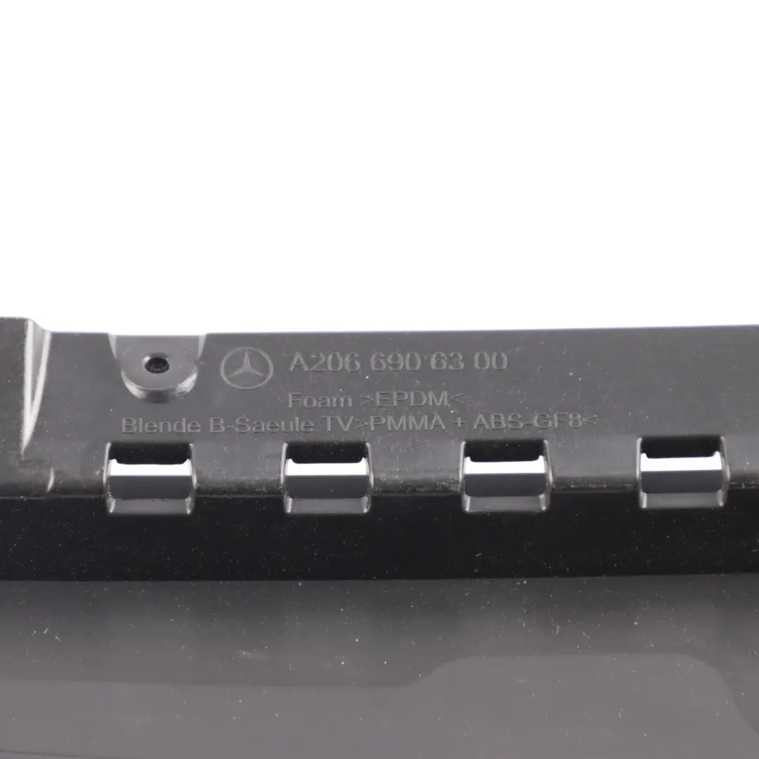 Door Pillar Trim Cover Front Left N/S Black to Mercedes W206 with Part number A2066906300 Mercedes W206 Door Pillar Trim Cover Front Left N/S Black - SKU A2066906300 - Part number A2066906300