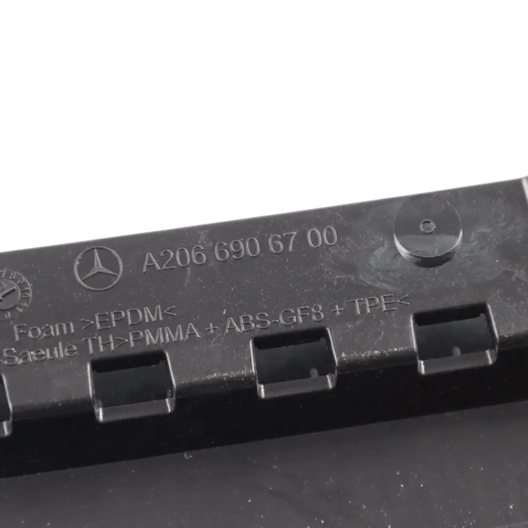 Mercedes W206 Door Pillar Trim Cover Rear Left N/S Black - SKU A2066906700 - Part number A2066906700