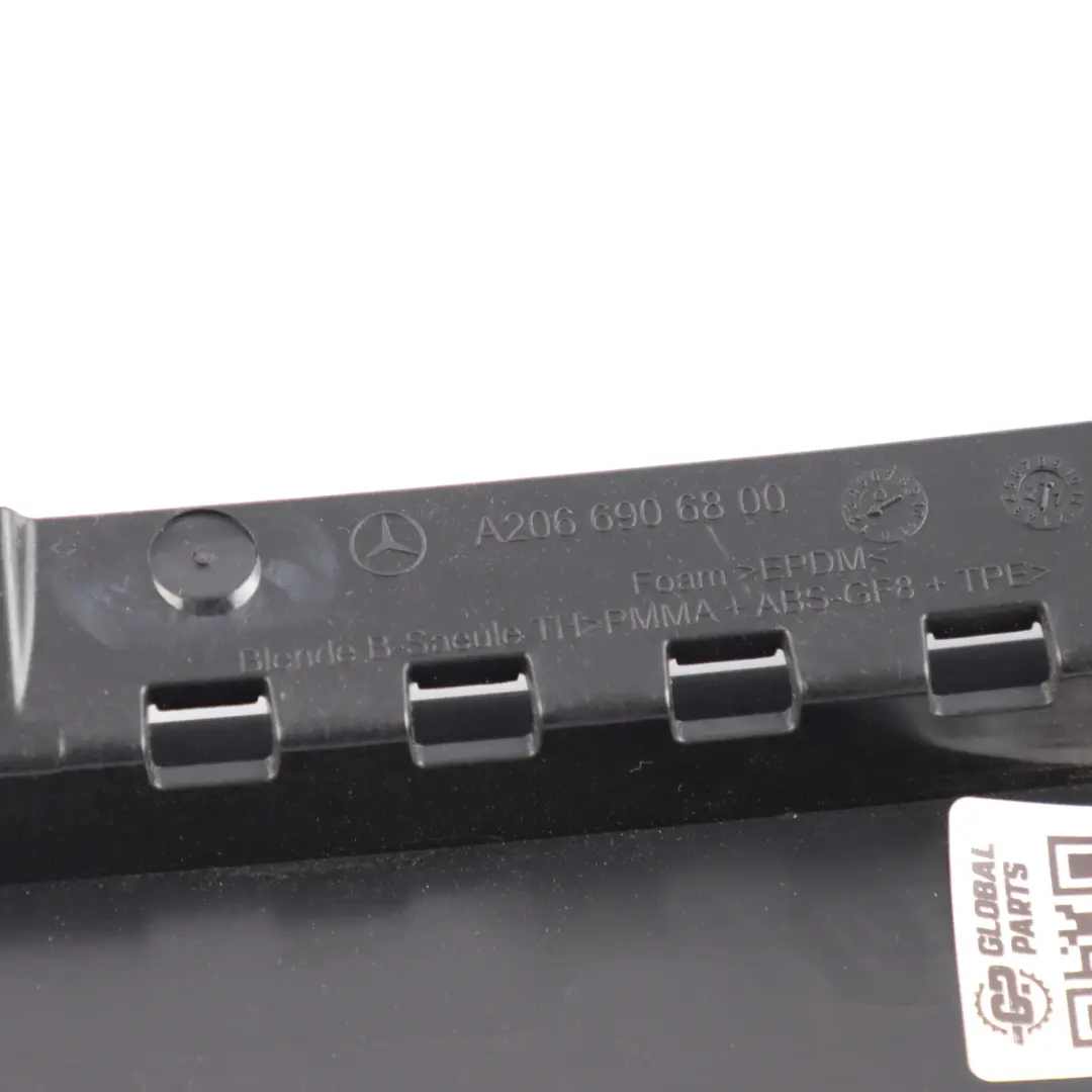 Door Pillar Trim Cover Rear Right O/S Black to Mercedes W206 with Part number A2066906800 Mercedes W206 Door Pillar Trim Cover Rear Right O/S Black - SKU A2066906800 - Part number A2066906800