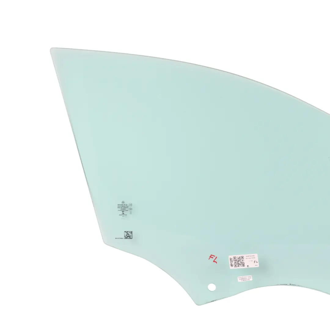Front Left N/S Window Glass Green AS2 to Mercedes W206 with Part number A2067251500 Mercedes W206 Front Left N/S Window Glass Green AS2 - SKU A2067253100 - Part number A2067251500