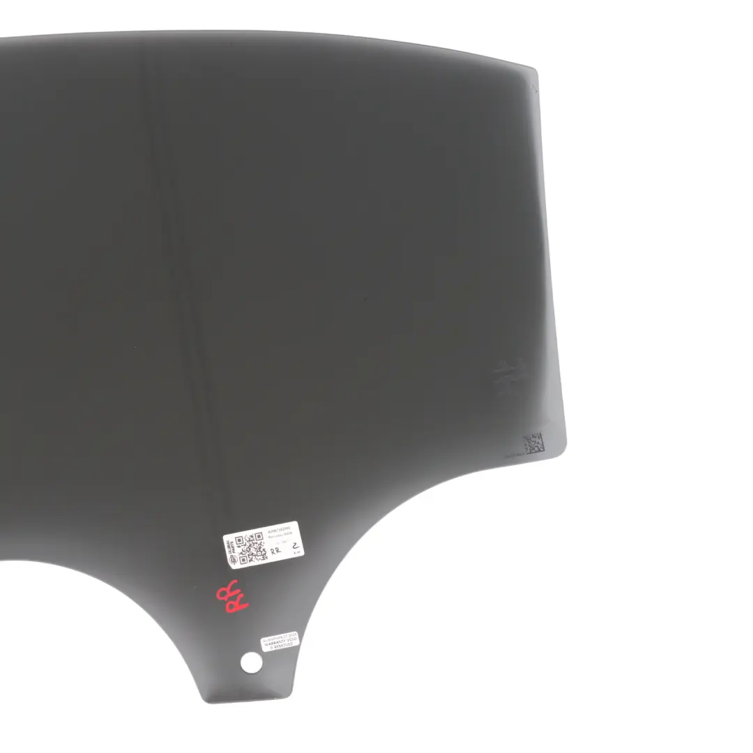 Right O/S Door Window Tinted Black Glass to Mercedes W206 Rear with Part number A2067359400 Mercedes W206 Rear Right O/S Door Window Tinted Black Glass - SKU A2067359400 - Part number A2067359400