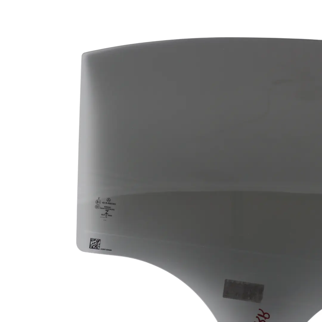 Right O/S Door Window Tinted Black Glass to Mercedes W206 Rear with Part number A2067359400 Mercedes W206 Rear Right O/S Door Window Tinted Black Glass - SKU A2067359400 - Part number A2067359400