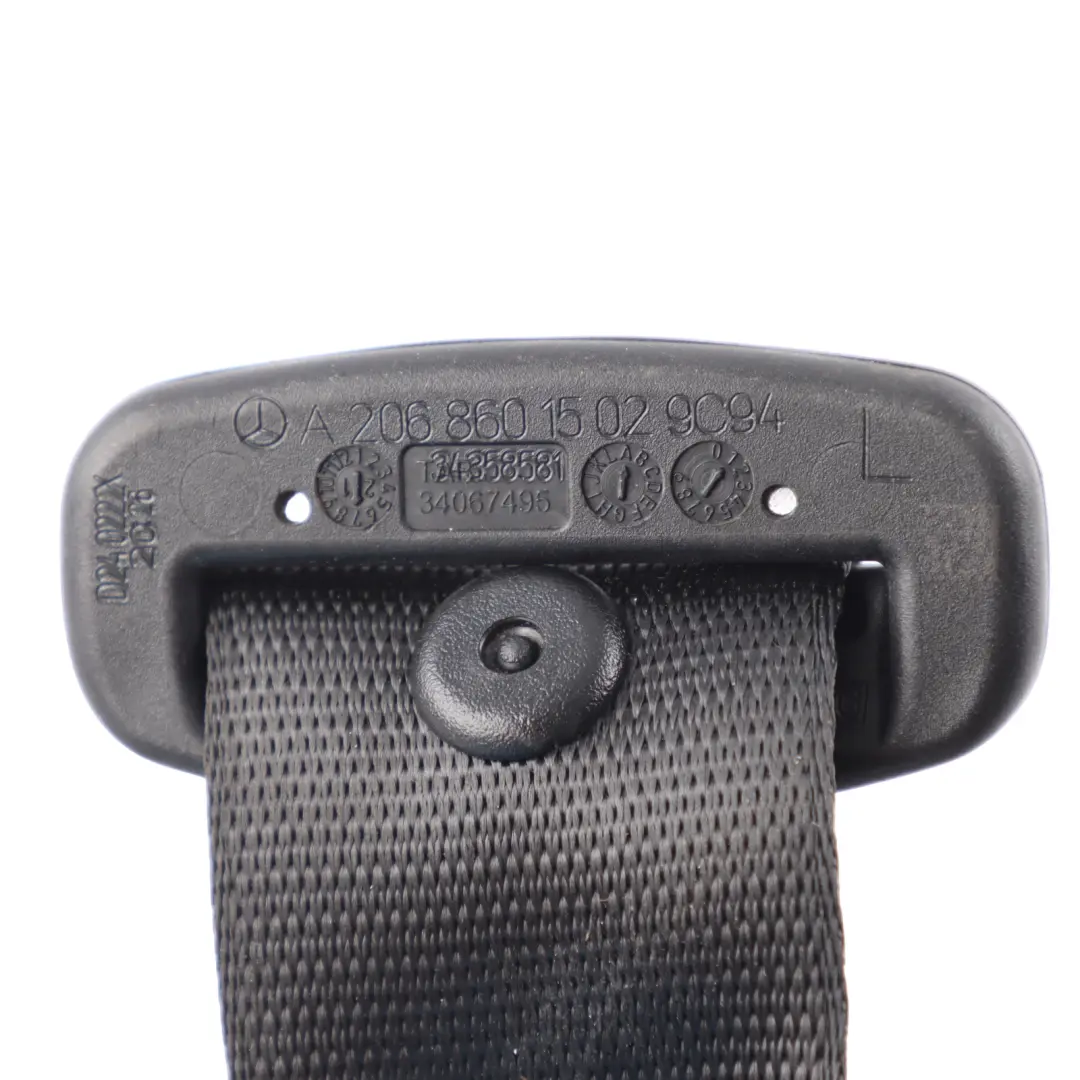 Mercedes W206 W254 Front Right O/S Seat Belt Seatbelt Black - SKU RHD-A2068601502 - Part number A2068601502
