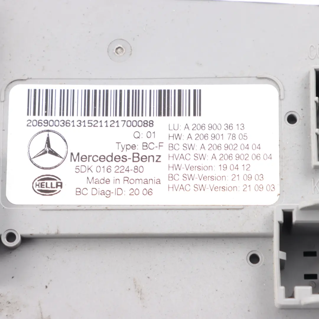 Body Control Unit On Board Power Distribution to Mercedes W206 BCM with Part number A2069003613 Mercedes W206 BCM Body Control Unit On Board Power Distribution - SKU A2069003613 - Part number A2069003613