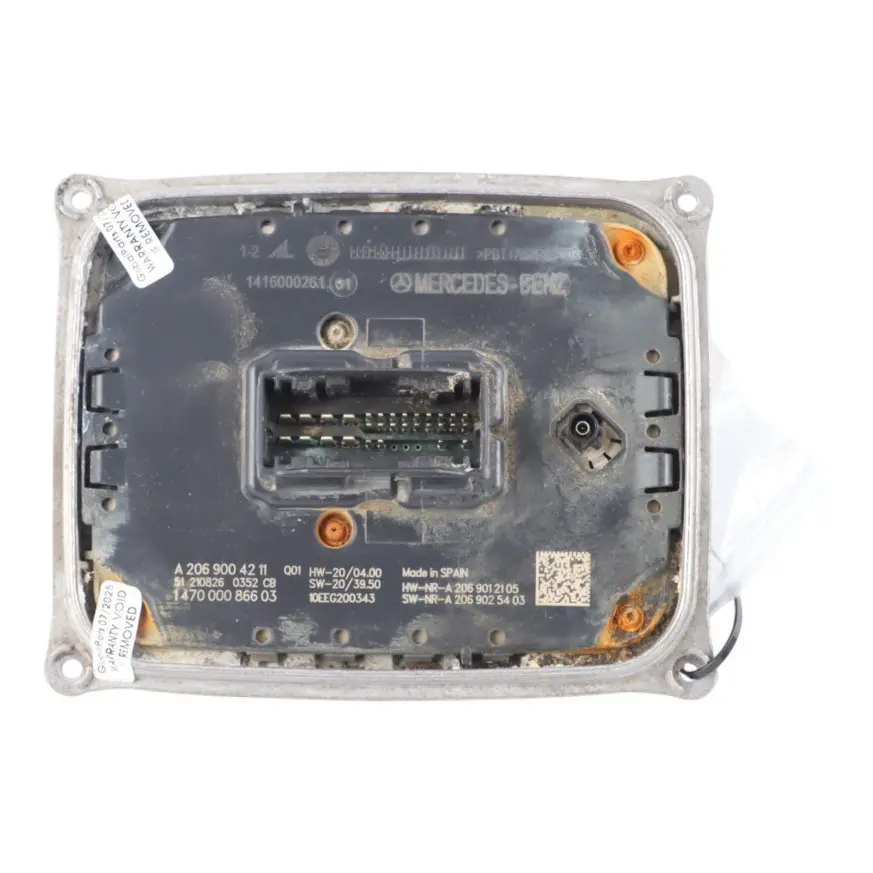 Front Lamp Headlight Ballast Module Unit ECU to Mercedes W206 with Part number A2069004211 Mercedes W206 Front Lamp Headlight Ballast Module Unit ECU - SKU A2069004211 - Part number A2069004211