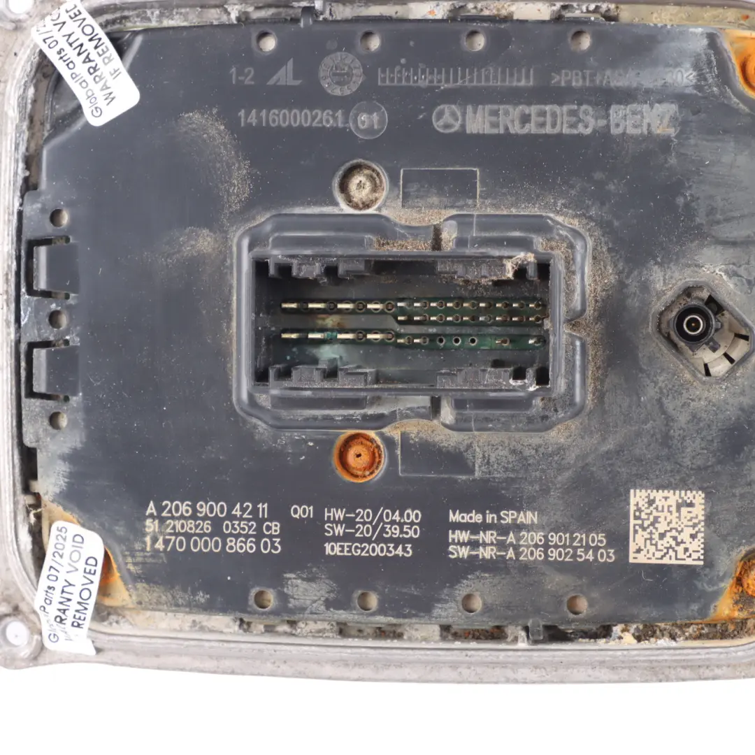 Front Lamp Headlight Ballast Module Unit ECU to Mercedes W206 with Part number A2069004211 Mercedes W206 Front Lamp Headlight Ballast Module Unit ECU - SKU A2069004211 - Part number A2069004211