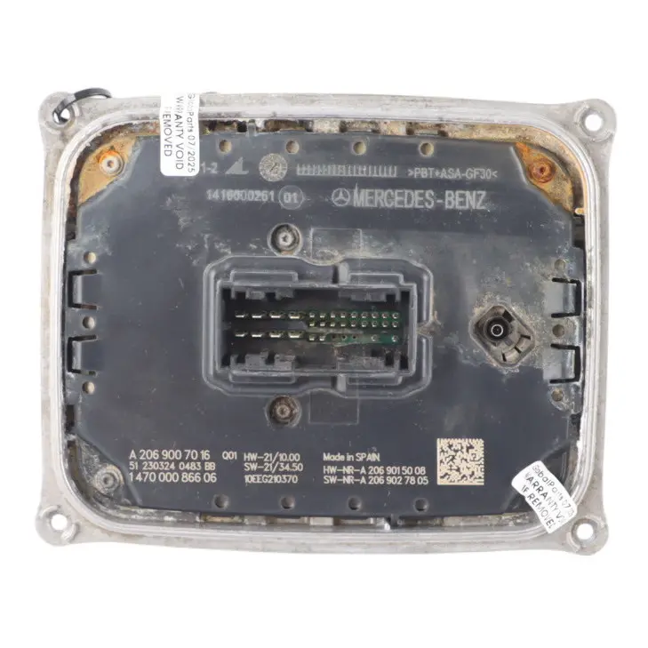 LED Front Lamp Headlight Control Unit Ballast ECU to Mercedes W206 with Part number A2069007016 Mercedes W206 LED Front Lamp Headlight Control Unit Ballast ECU - SKU A2069007016 - Part number A2069007016