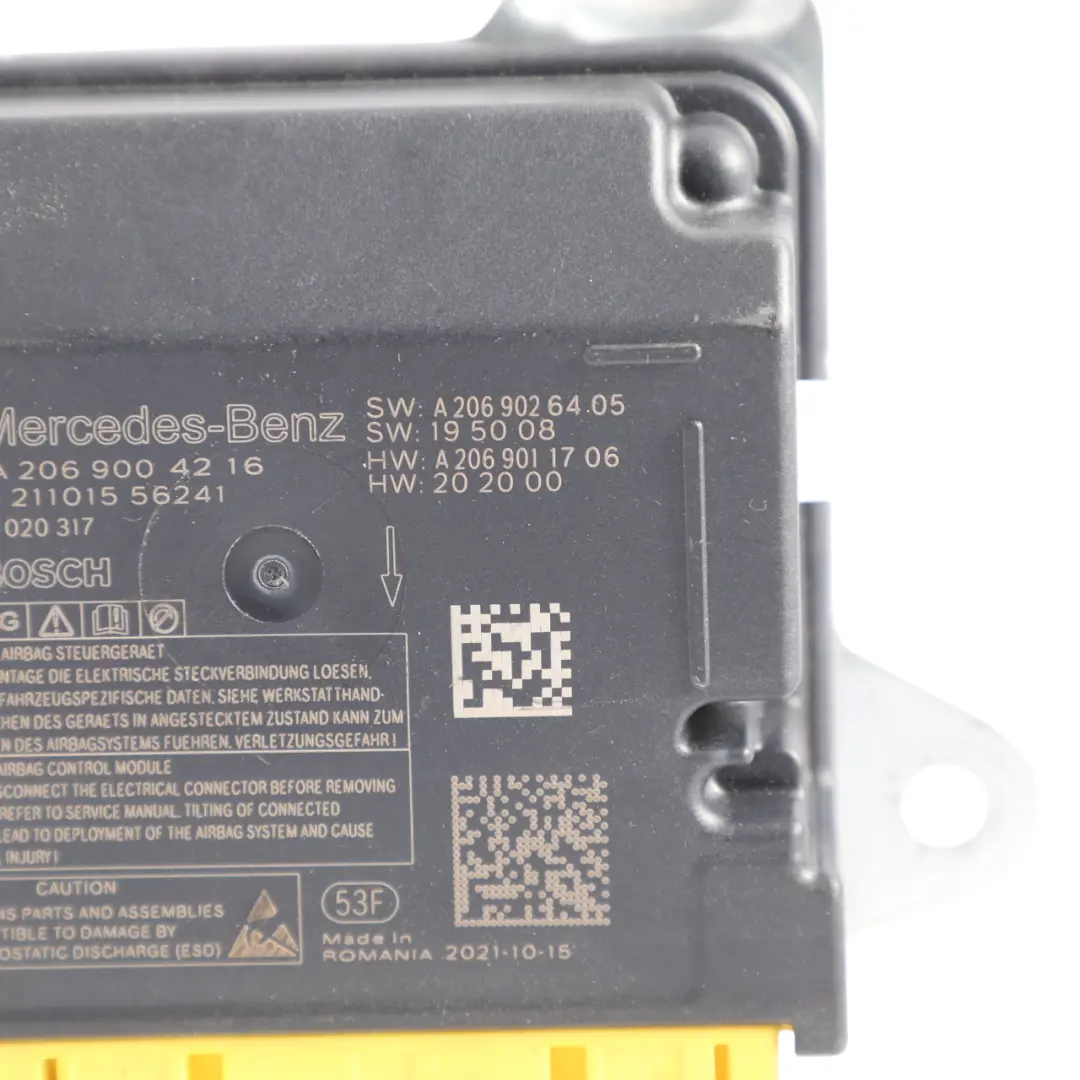 Mercedes W206 Air Module Control Unit SRS A2069011706 - SKU A2069004216 - Part number A2069026405