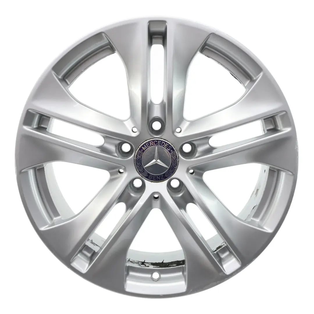 Cerchio In Lega 17" 5 Doppie Razze 7,5J ET:45 Argento Mercedes C207 - SKU A2074010602-1 - Numero di parte A2074010602