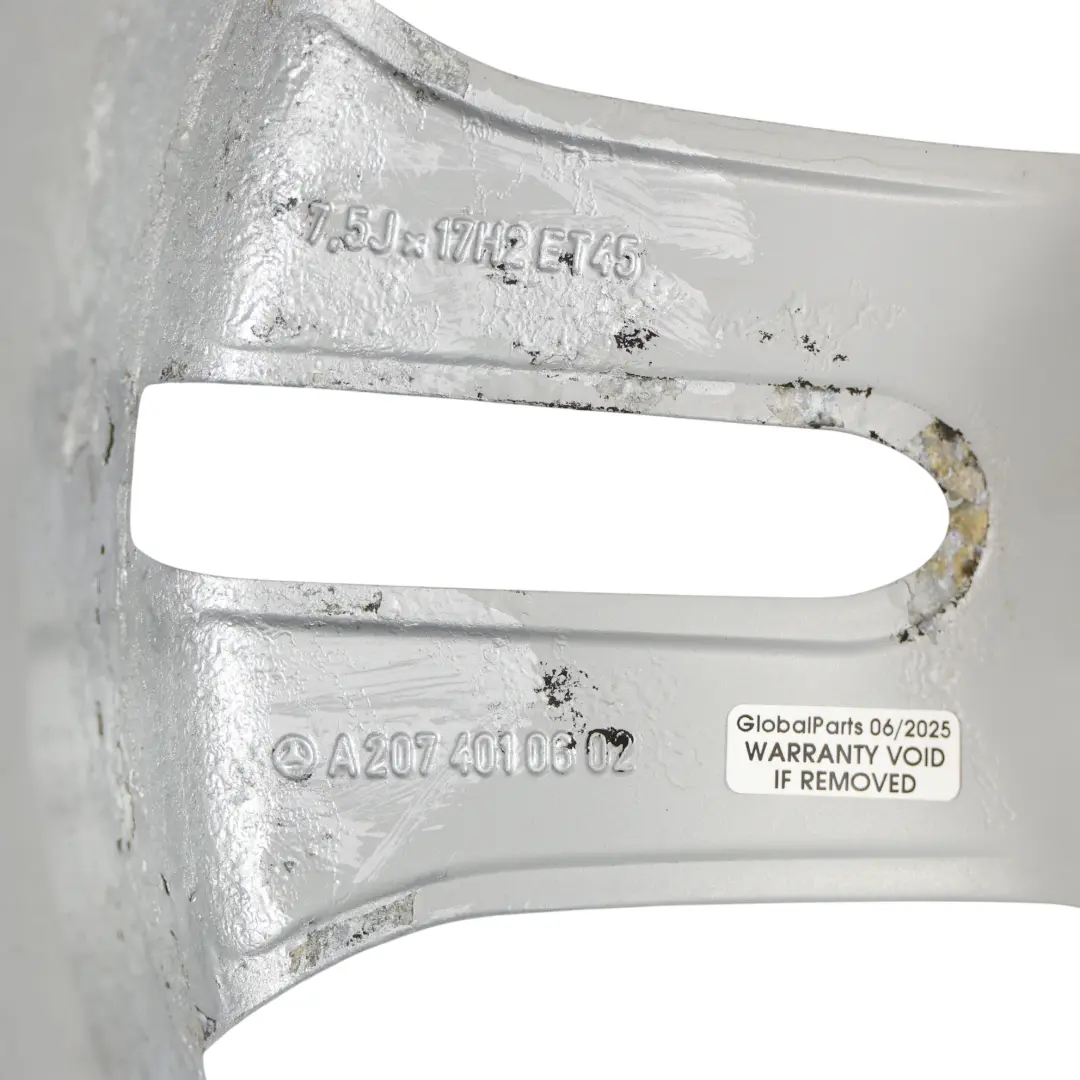 Cerchio In Lega 17" 5 Doppie Razze 7,5J ET:45 Argento Mercedes C207 - SKU A2074010602-1 - Numero di parte A2074010602