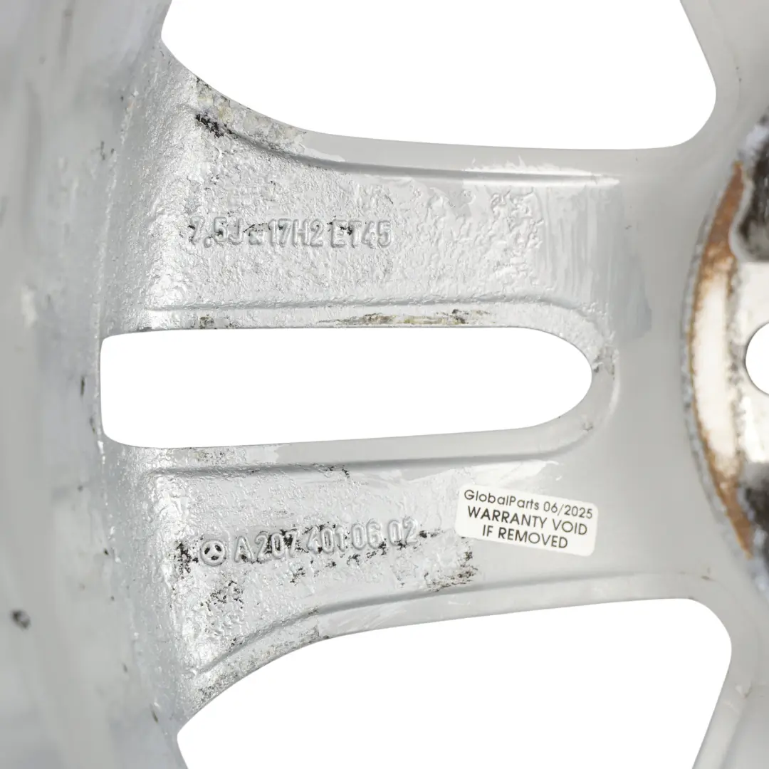 Cerchio In Lega 17" 5 Doppie Razze 7,5J ET:45 Argento Mercedes C207 - SKU A2074010602-2 - Numero di parte A2074010602