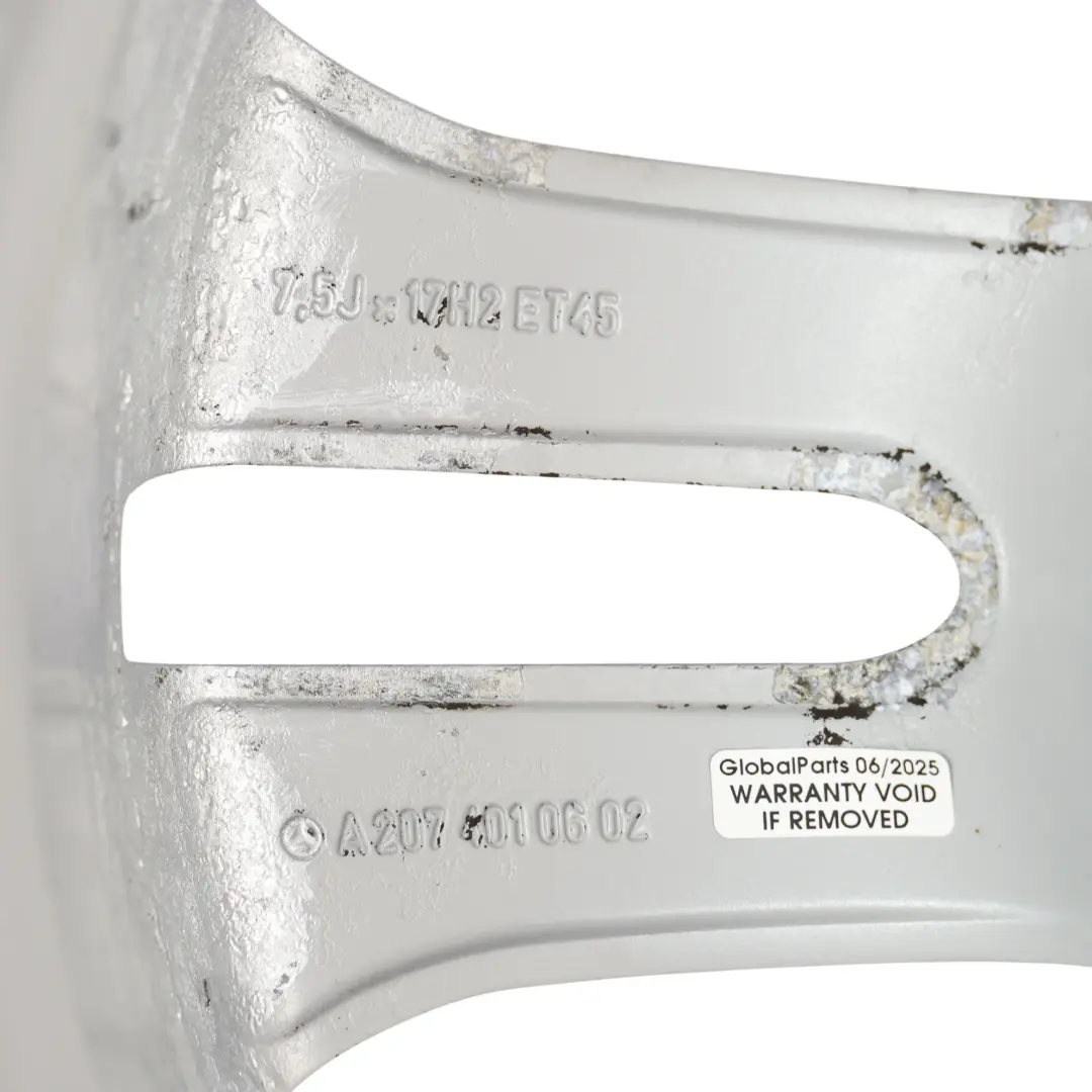 Alloy Rim 17" 5 Double Spoke 7,5J ET:45 Silver to Mercedes C207 Wheel with Part number A2074010602 Mercedes C207 Wheel Alloy Rim 17" 5 Double Spoke 7,5J ET:45 Silver - SKU A2074010602-3 - Part number A2074010602