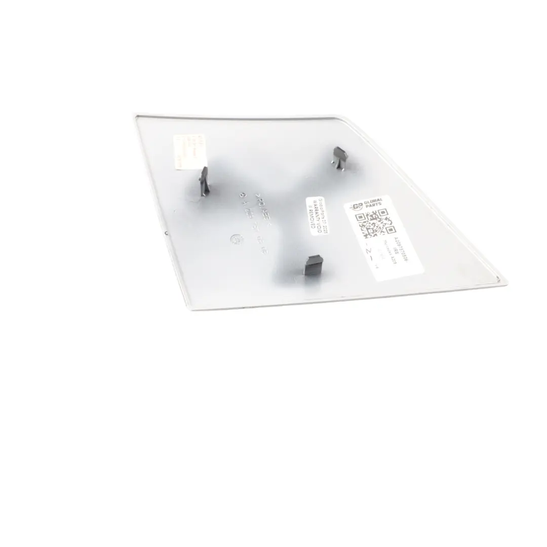 Roof Hinge Cover Left N/S Iridium Silver Metallic 775 to Mercedes W209 Cabrio with Part number A2097570506 Mercedes W209 Cabrio Roof Hinge Cover Left N/S Iridium Silver Metallic 775 - SKU A2097570506-IRS - Part number A2097570506